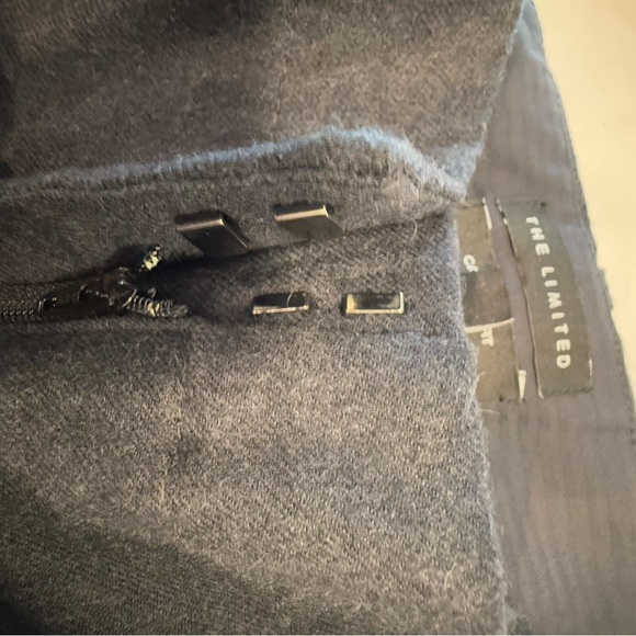 The Limited Cassidy Fit charcoal gray wool dress trousers lined pockets zip SZ 8 - Picture 5 of 13